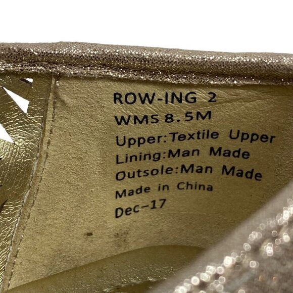 Kenneth Cole Reaction Womens Rowing 2 Gold Round Toe Shoes Flats Size 8.5 Medium - Picture 9 of 9